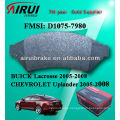 D1075 Buick Lacrosse 2005-2008 semi-metallic brake pad